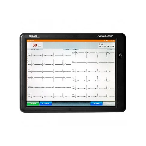 Электрокардиограф CARDIOVIT MS-2010 c цветным 10” сенсорным экраном, встроенным термопринтером