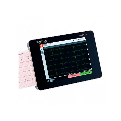 Портативный электрокардиограф CARDIOVIT FT-1 c цветным 8” сенсорным экраном, встроенным термопринтером