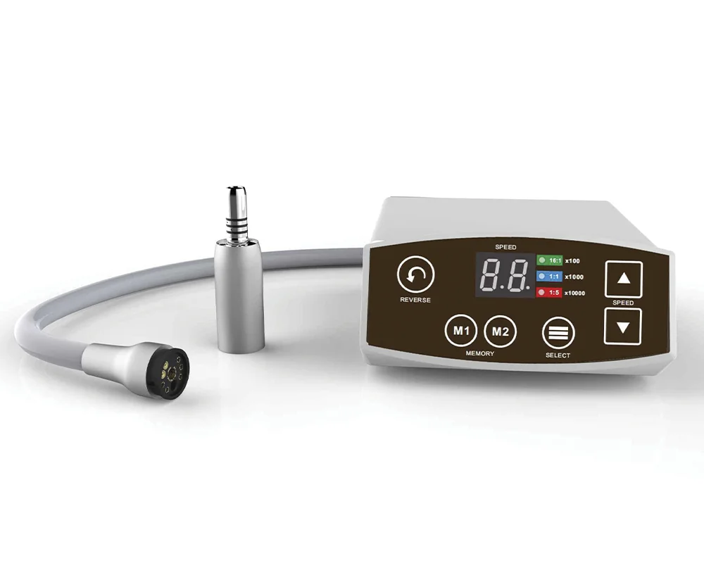 Стоматологический портативный электрический микромотор с фиброоптикой, с максимальным выходным крутящим моментом 3.0 Н*см - C-PUMA