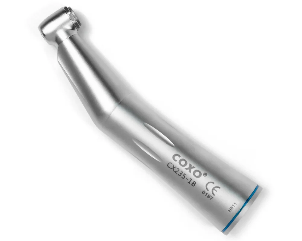 Угловой наконечник - CX235-1B, 1:1, без света, со стандартной головкой, с кнопочной фиксацией бора, с внутренним охлаждением, с одноточечным спреем